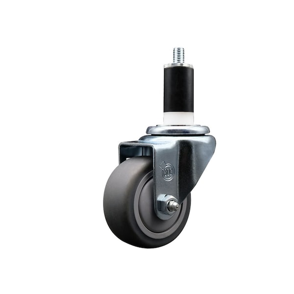 3'' Thermoplastic Rubber Wheel Swivel 1-3/8'' Expanding Stem Caster